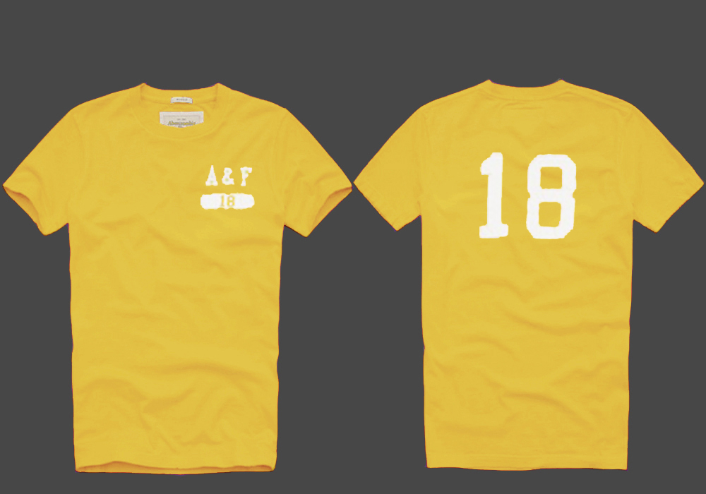 Abercrombie Fitch Hombres De Cuello Redondo Corto Remera AF5542